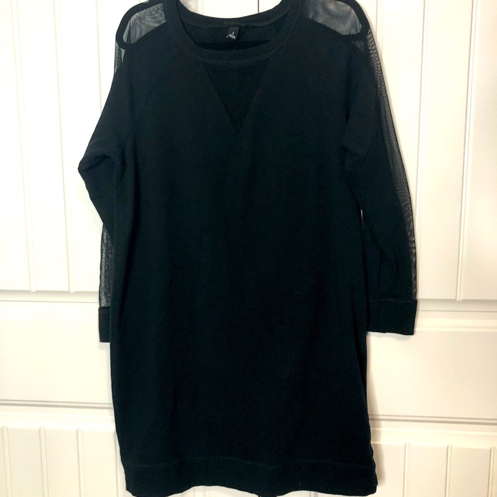 Long Torrid Mesh Sweatshirt Dress